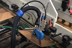 Składarko sklejarka aplikacja kleju na karton Mini Blue II